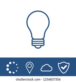bulb icon stock vector illustration flat design