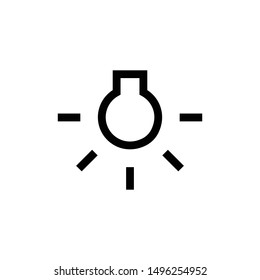 Bulb icon stock vector illustration flat design