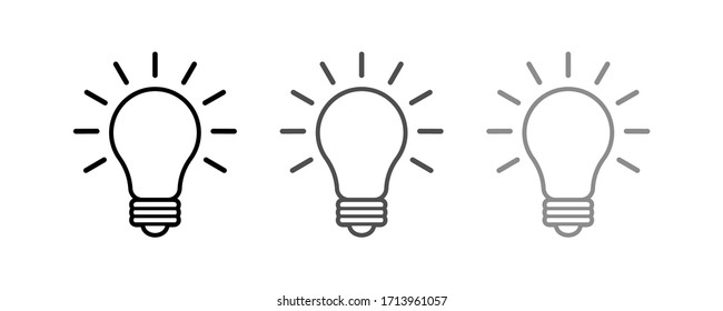 bulb icon stock vector illustration flat design.