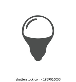 diseño plano de la ilustración vectorial de material de icono de bombilla