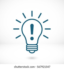 bulb icon stock vector illustration flat design