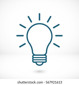 bulb icon stock vector illustration flat design
