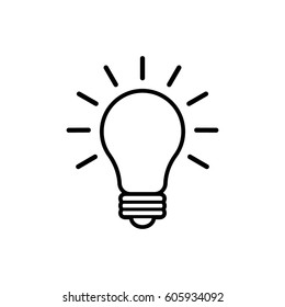 bulb icon stock vector illustration flat design