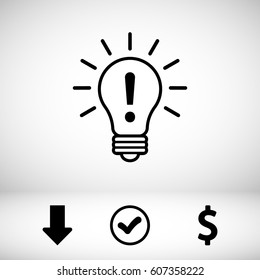 bulb icon stock vector illustration flat design