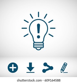 bulb icon stock vector illustration flat design