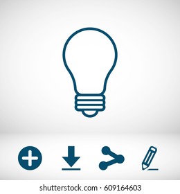 bulb icon stock vector illustration flat design