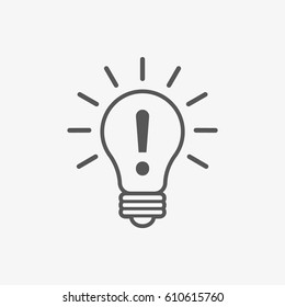 bulb icon stock vector illustration flat design
