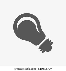 bulb icon stock vector illustration flat design