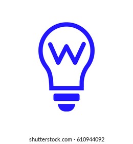 bulb icon stock vector illustration flat design