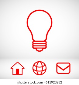 bulb icon stock vector illustration flat design
