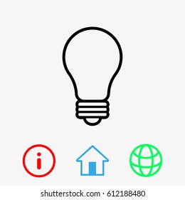 bulb icon stock vector illustration flat design