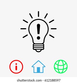 bulb icon stock vector illustration flat design