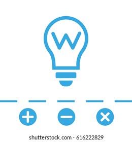bulb icon stock vector illustration flat design