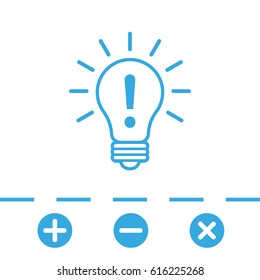 bulb icon stock vector illustration flat design