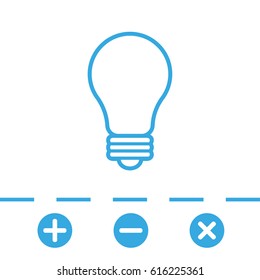 bulb icon stock vector illustration flat design