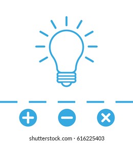 bulb icon stock vector illustration flat design