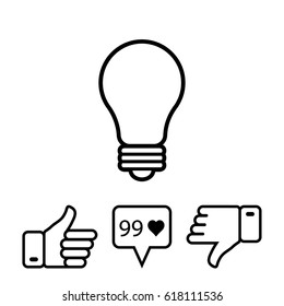 bulb icon stock vector illustration flat design