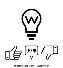 bulb icon stock vector illustration flat design