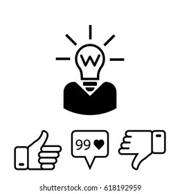 bulb icon stock vector illustration flat design