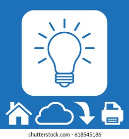 bulb icon stock vector illustration flat design