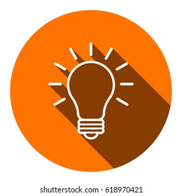bulb icon stock vector illustration flat design