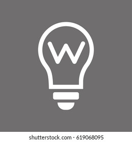 bulb icon stock vector illustration flat design