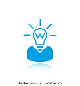 bulb icon stock vector illustration flat design