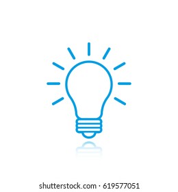 bulb icon stock vector illustration flat design