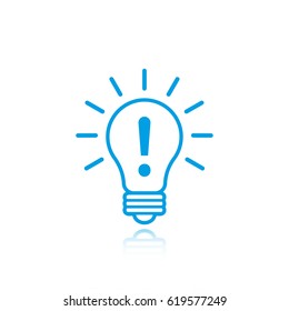 bulb icon stock vector illustration flat design