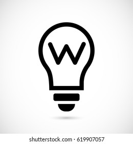 bulb icon stock vector illustration flat design