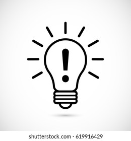 bulb icon stock vector illustration flat design