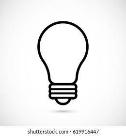 bulb icon stock vector illustration flat design