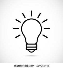 bulb icon stock vector illustration flat design