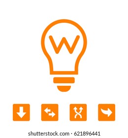 bulb icon stock vector illustration flat design