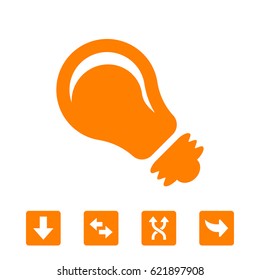 bulb icon stock vector illustration flat design