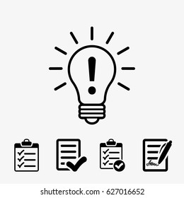 bulb icon stock vector illustration flat design