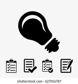 bulb icon stock vector illustration flat design