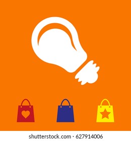 bulb icon stock vector illustration flat design