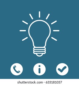 bulb icon stock vector illustration flat design