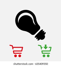 bulb icon stock vector illustration flat design