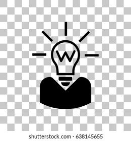 bulb icon stock vector illustration flat design