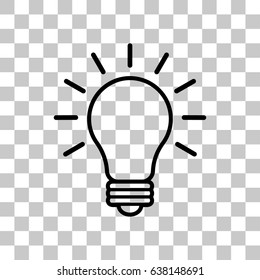 bulb icon stock vector illustration flat design