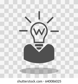 bulb icon stock vector illustration flat design