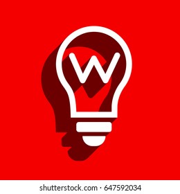 bulb icon stock vector illustration flat design