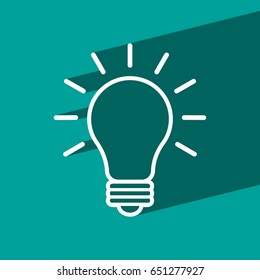 bulb icon stock vector illustration flat design