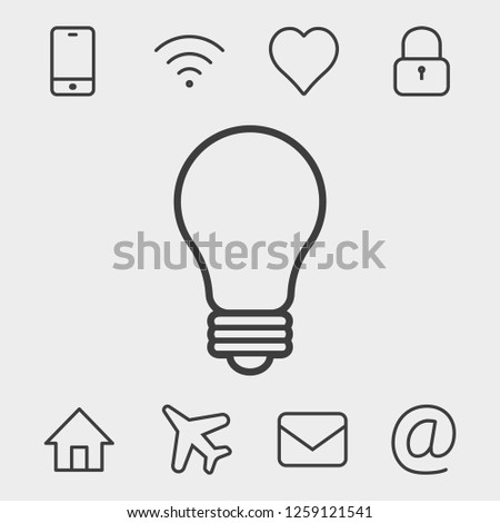 bulb icon stock vector illustration flat design