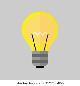 vector de diseño de símbolo de icono de bombilla. La bombilla está llena de ideas y pensamiento creativo. Vector de diseño de icono de bombilla. Símbolo de energía e idea aislado en fondo blanco.