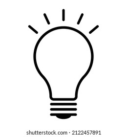 bulb icon symbol design vector. The light bulb is full of ideas And creative thinking. Bulb icon design vector. Energy and idea symbol isolated on white background.
