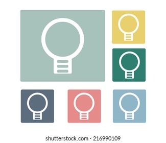 Bulb Icon Symbol Set Vector Illustration