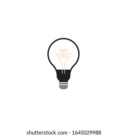 Bulb icon and symbol vector template